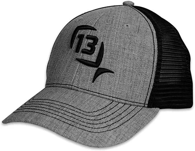 13 Fishing Curved Brim Cap – Grey/ Black