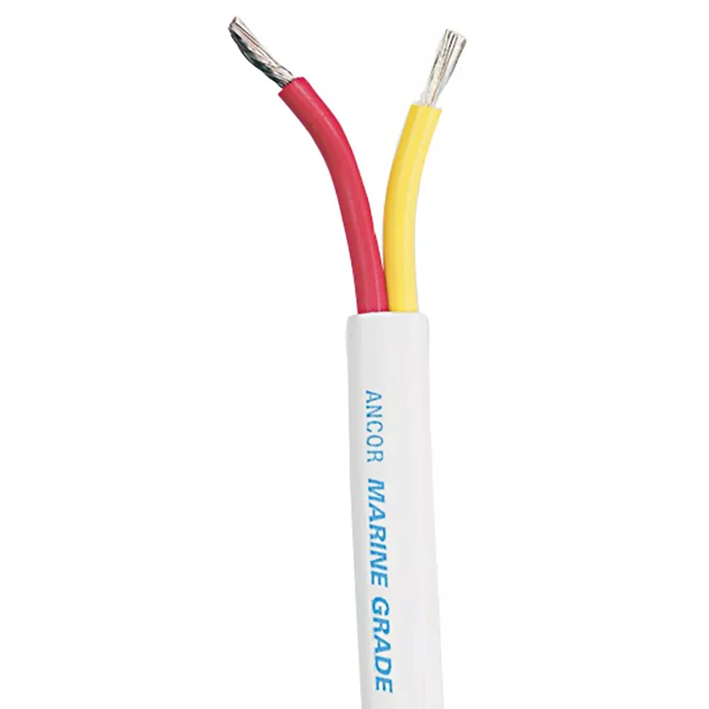 Ancor Safety Duplex Cable – 6/2 AWG – Red/Yellow – Flat – 100′ [123710