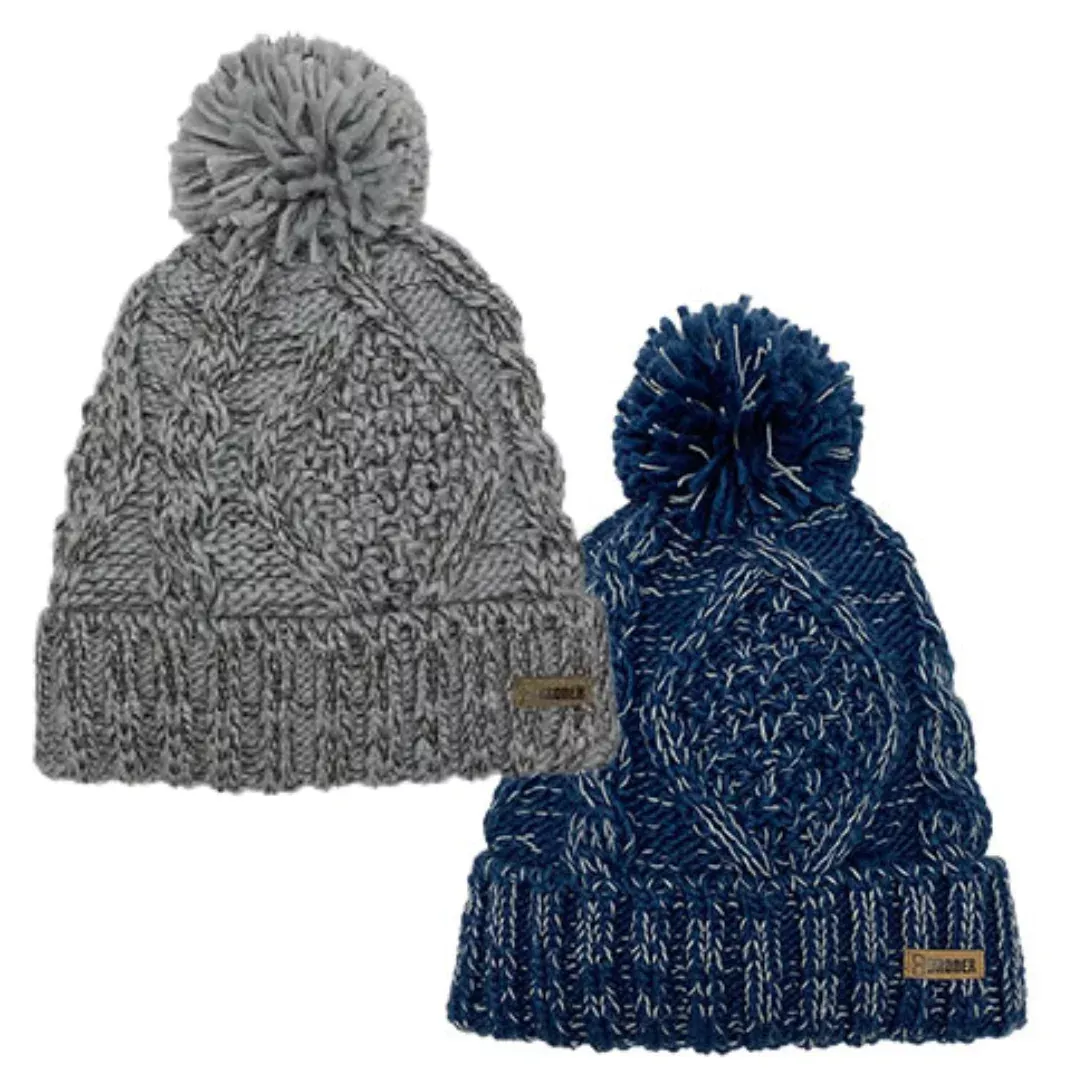 Broner Marled Cable Knit Pom Hat