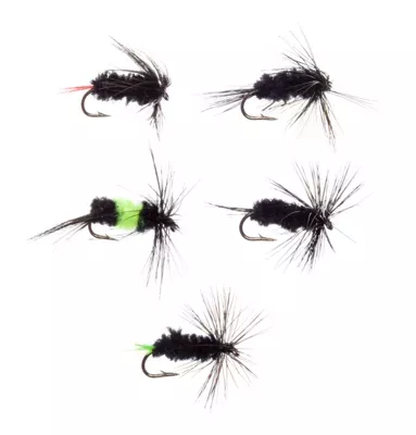 K & E Stopper Lures Black Gnat Fly Assortment