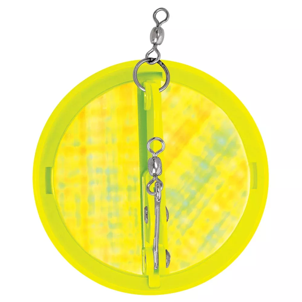Luhr-Jensen 4-1/8″ Dipsy Diver – Chartreuse/Silver Bottom Moon Jelly [