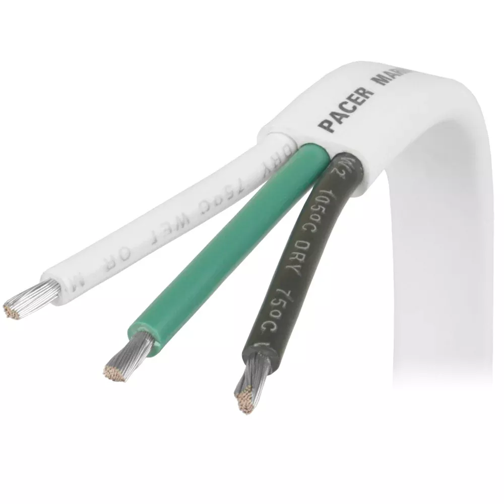 Pacer 143 AWG Triplex Cable BlackGreenWhite 250 W143250