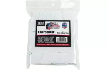 Pro-Shot 6-7mm – 1 3/8″ Cotton Flannel Square Patch 1000 Count