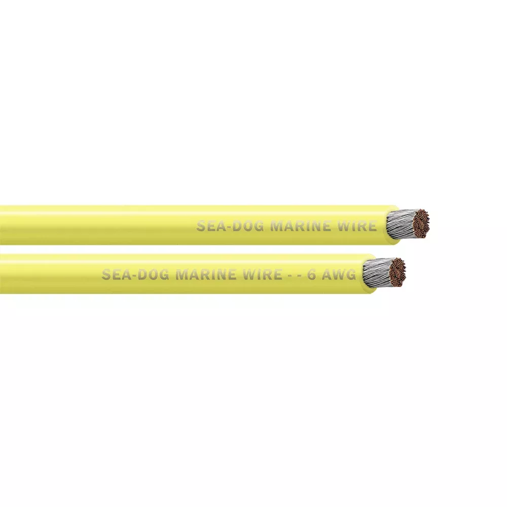SeaDog 6 AWG Yellow Battery Cable 25 8006030